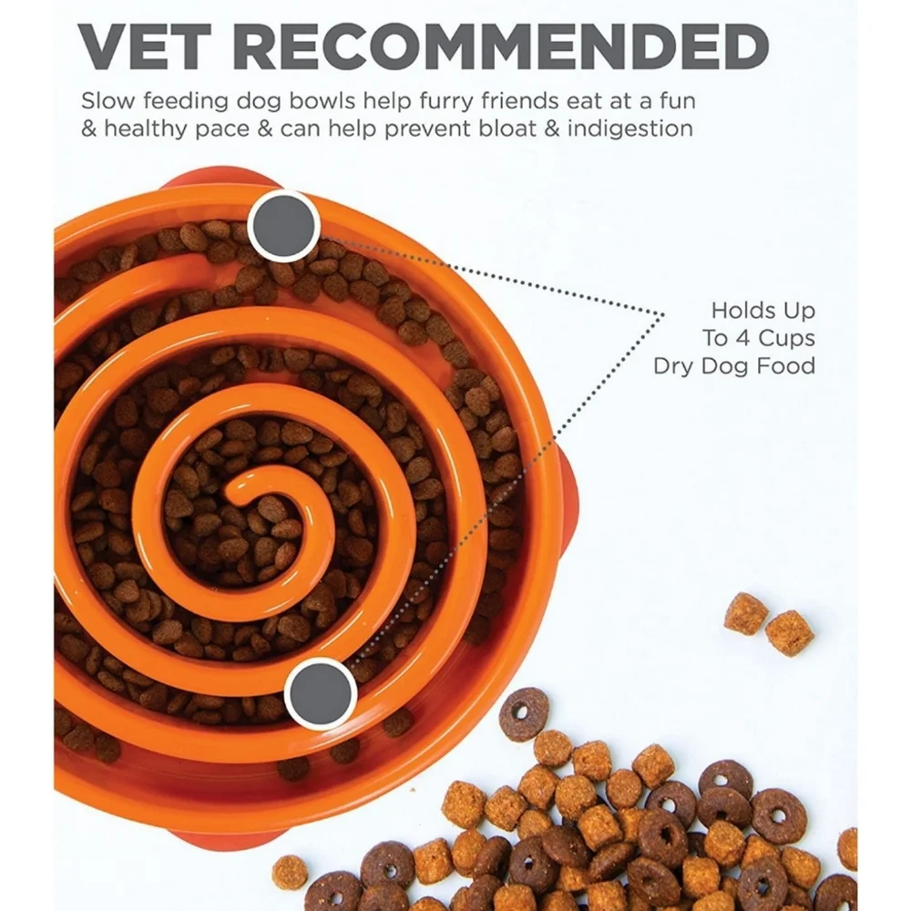 Outward Hound Outward Hound Fun Feeder Bowl Orange Large